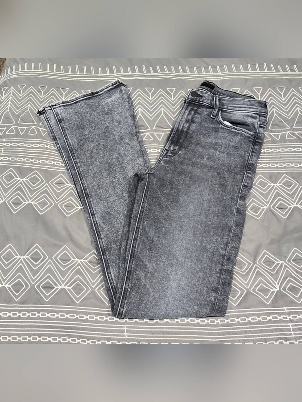 MOTHER Denim High Waisted Runway Flare Jeans In Train Stops Wash Size 27